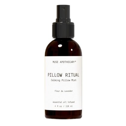 Muse Apothecary Pillow Ritual - Aromatic, Calming and Relaxing Pillow Mist, Linen and Fabric Spray - Infused with Natural Aromatherapy Essential Oils - 4 oz, Fleur du Lavender