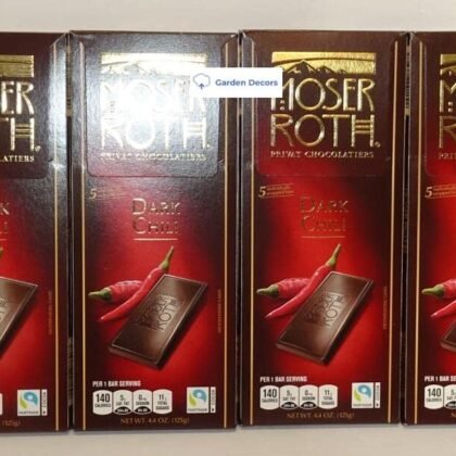 Moser Roth Privat German Chocolate Dark Chili 4.4oz 125g (Six Bars)