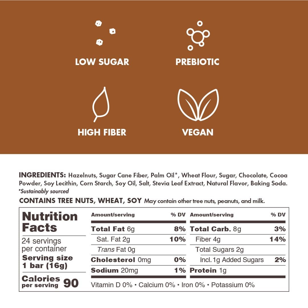 Rip Van Crispy Dunes Vegan Chocolate Hazelnut Wafer Sticks – Low-Calorie Keto Snack with Hazelnut Cream Filling, 90 Calories, Non-GMO, Prebiotic Fiber - 12 Pack - Image 2