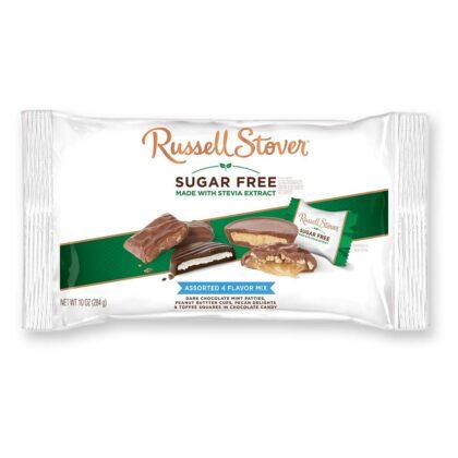 Russell Stover Sugar-Free 4-Flavor Mix Laydown Bag, 10 Ounce
