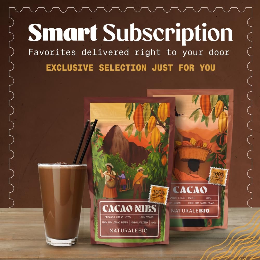 NaturaleBio Cacao Nibs Organic 1 lb. Unsweetened, Non-Alkalized and Pure. Sugar-Free Dark Chocolate Chips Substitute. Non-GMO, Gluten Free, Tested for Heavy Metals. From Raw Cacao Beans - Image 8