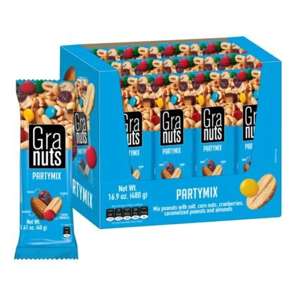 Granuts Party Mix, Chocolate Candies, Raisins and Peanuts, 1.41 oz (Pack of 12)