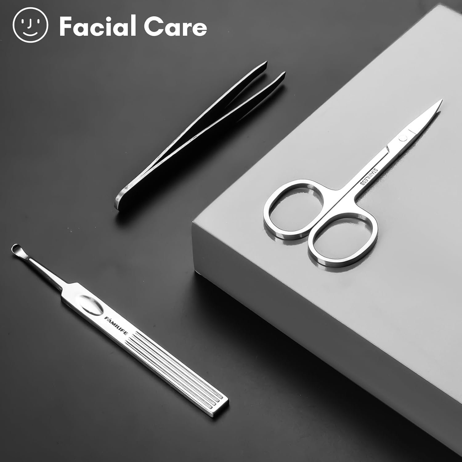 FAMILIFE Manicure Set, Professional Manicure Kit Nail Clippers Set 11 in 1 Stainless Steel Pedicure Tools Nail Kit Men Grooming Tool with Portable Brown Leather Travel Case Luxury Gifts for Him - Image 6