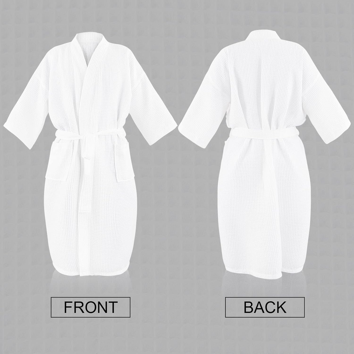 Hercicy 2 Pcs His and Hers Waffle Robes Lightweight Couple Robes for Women Men Matching Bathrobes for Wedding Engagement Gift - Image 6