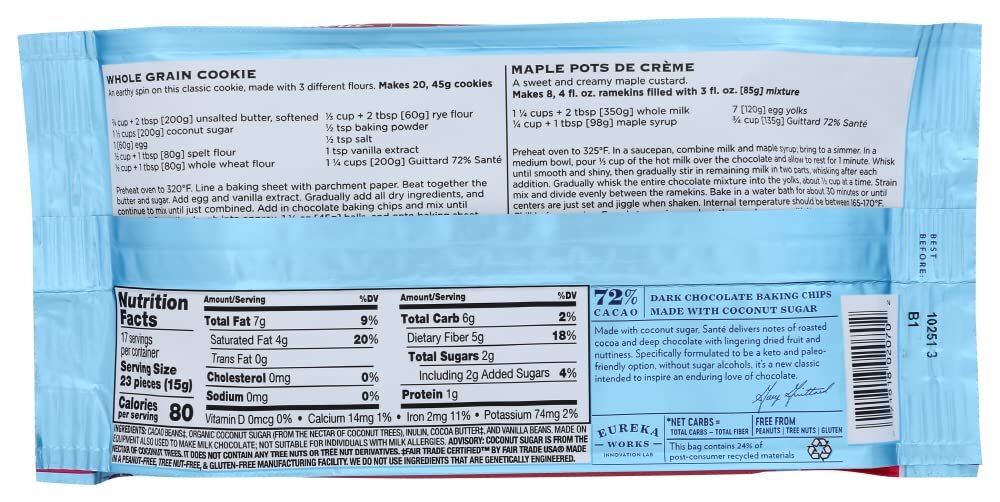 GUITTARD 72% Sante Dark Chocolate Baking Chips, 9 OZ - Image 4