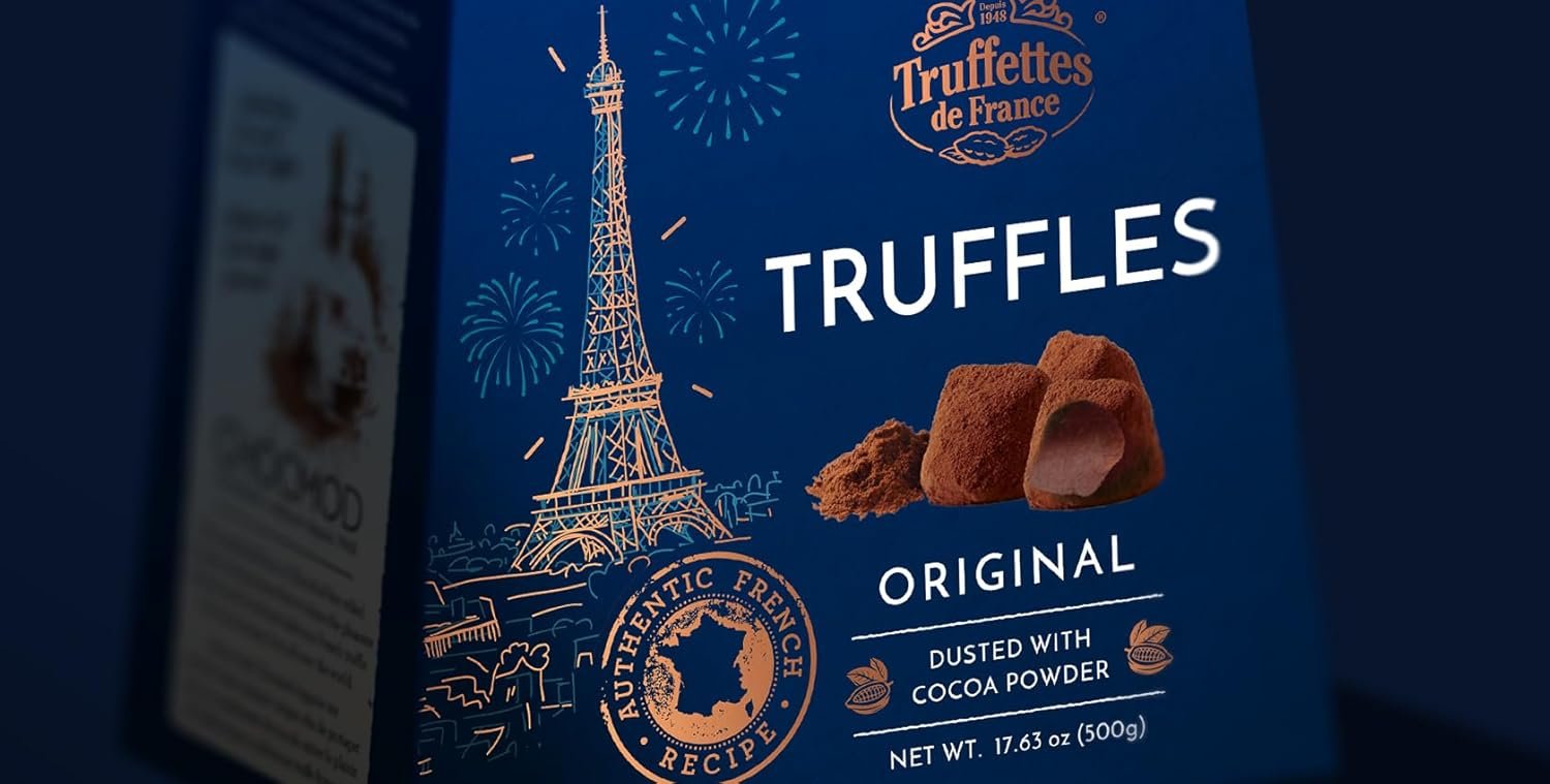 Chocmod Truffettes de France Natural Truffles, Plain, 1000-Gram Boxes (Pack of 2) - Image 6