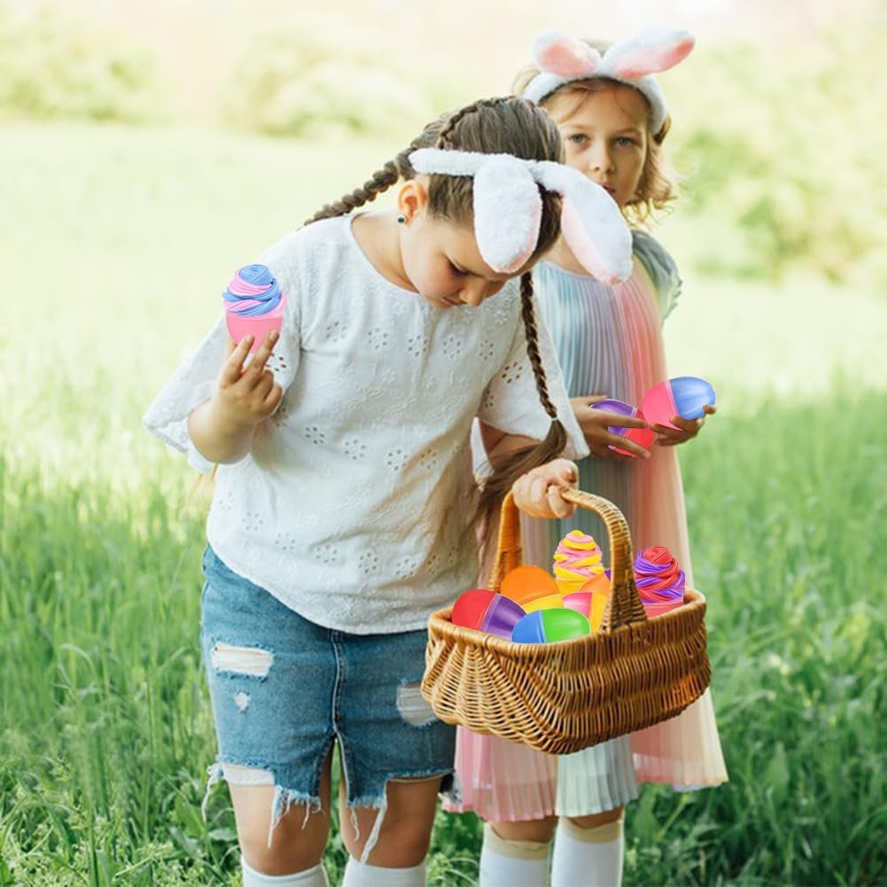 24Pcs Prefilled Easter Eggs Butter Slime Kit, Easter Basket Stuffers Fillers Butter Slime Kit Putty Slime Stretchy Non-Sticky Stress Relief Toy for Boys Girls - Image 4