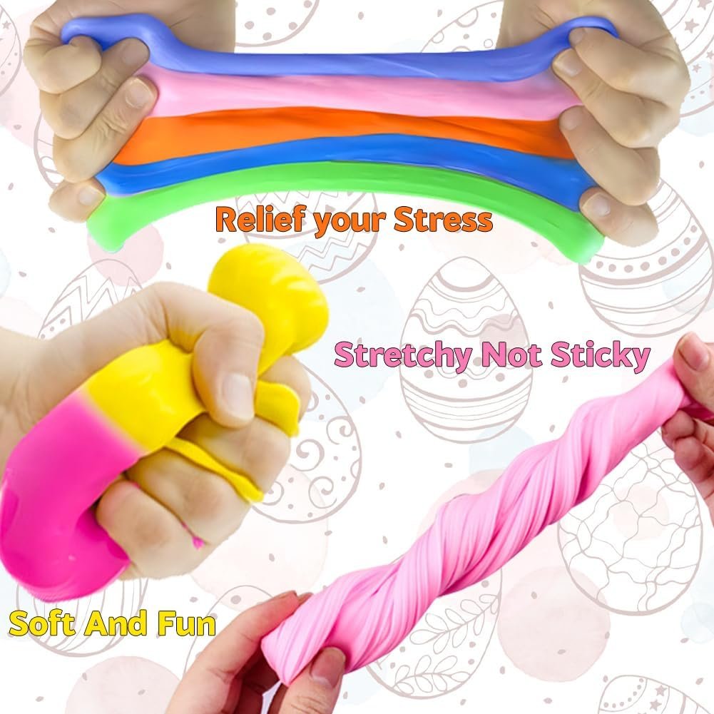 24Pcs Prefilled Easter Eggs Butter Slime Kit, Easter Basket Stuffers Fillers Butter Slime Kit Putty Slime Stretchy Non-Sticky Stress Relief Toy for Boys Girls - Image 2
