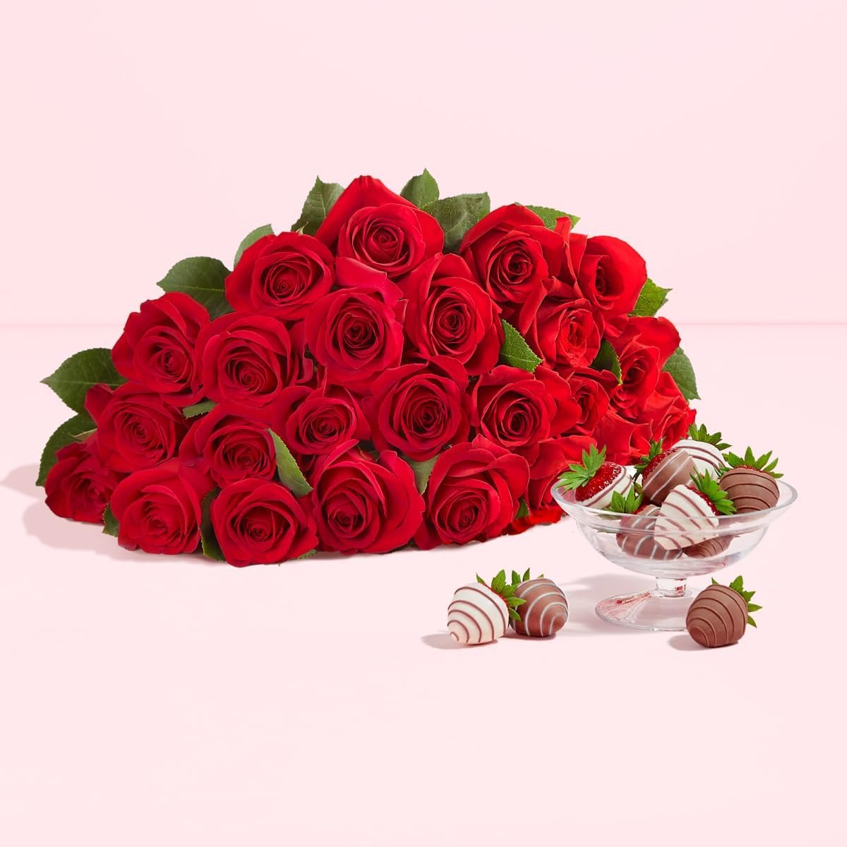 Shari’s Berries 24 Classic Red Roses & 12 Chocolate Covered Strawberries Gift Set | Chocolate & Fresh Flower Gift Box | Valentine's Day, Anniversary, Celebrations & Thank You’s - Image 2