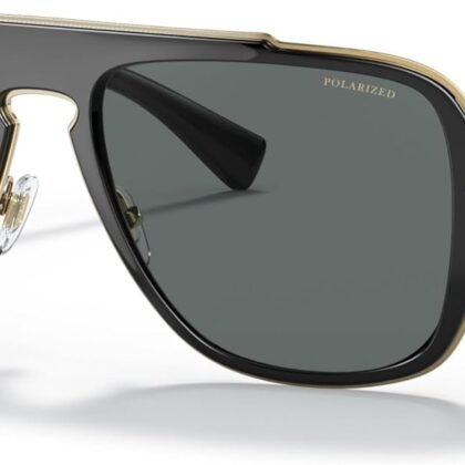 Versace Man Sunglasses Black Frame, Dark Grey Lenses, 56MM