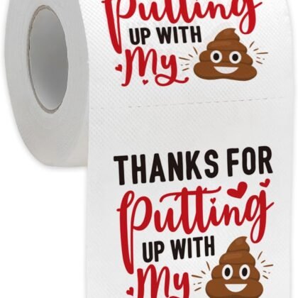 Funny Toilet Papers for Women Men, Birthday Gag Gifts for Wife Husband Dad Mom, Novelty Bathroom Toilet Papers Decor, Anniversary Valentines Day Gifts for Him Her