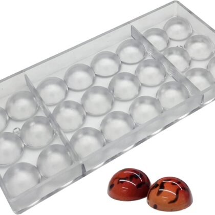 Goldbaking Semi Sphere Chocolate Mould PC Polycarbonate Hemisphere Chocolate Mold (s 1.2inch)