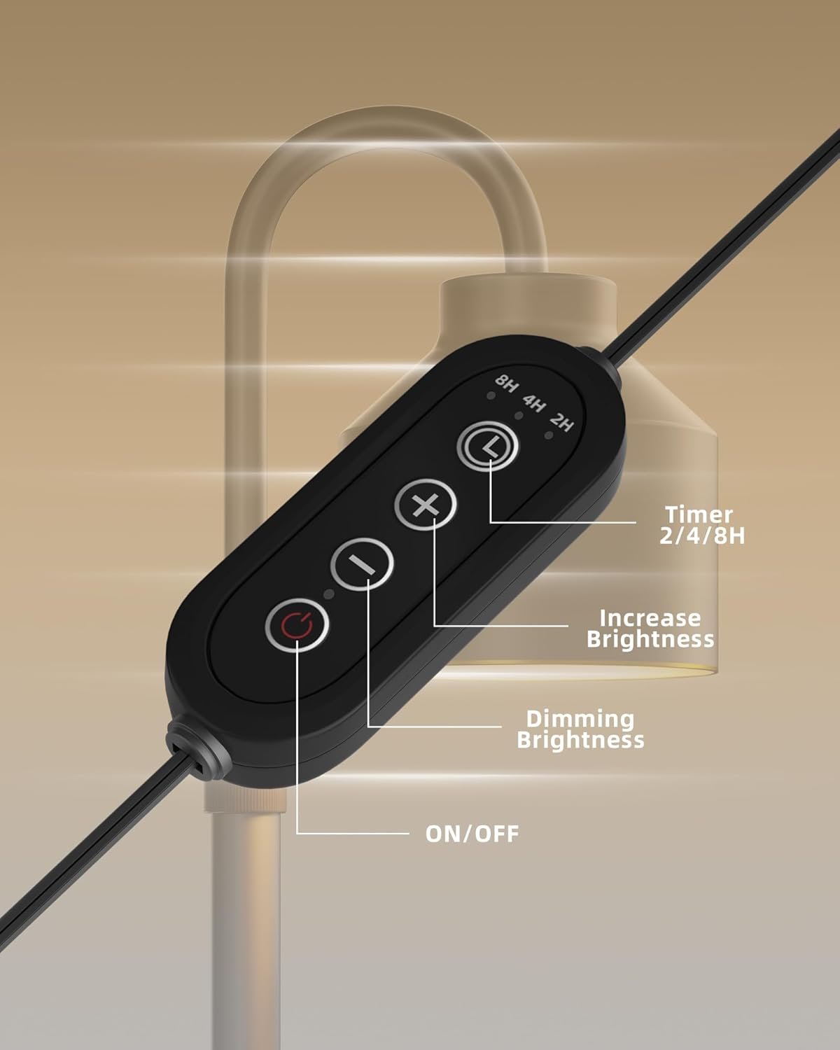 Electric Candle Warmer Lamp Black, Candle Lamp Warmer with Timer, Wax Warmer Lamp for Jar Candles, Adjustable Height Candle Light Warmer with 2 Bulbs - Image 4