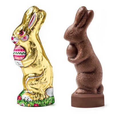 Madelaine Milk Chocolate Bunny - 3.5 Oz Chocolate Bunny, Easter Candy Gift, Classic Easter Bunny Figure, Individually Wrapped Basket Stuffer, Treat for Kids & Adults