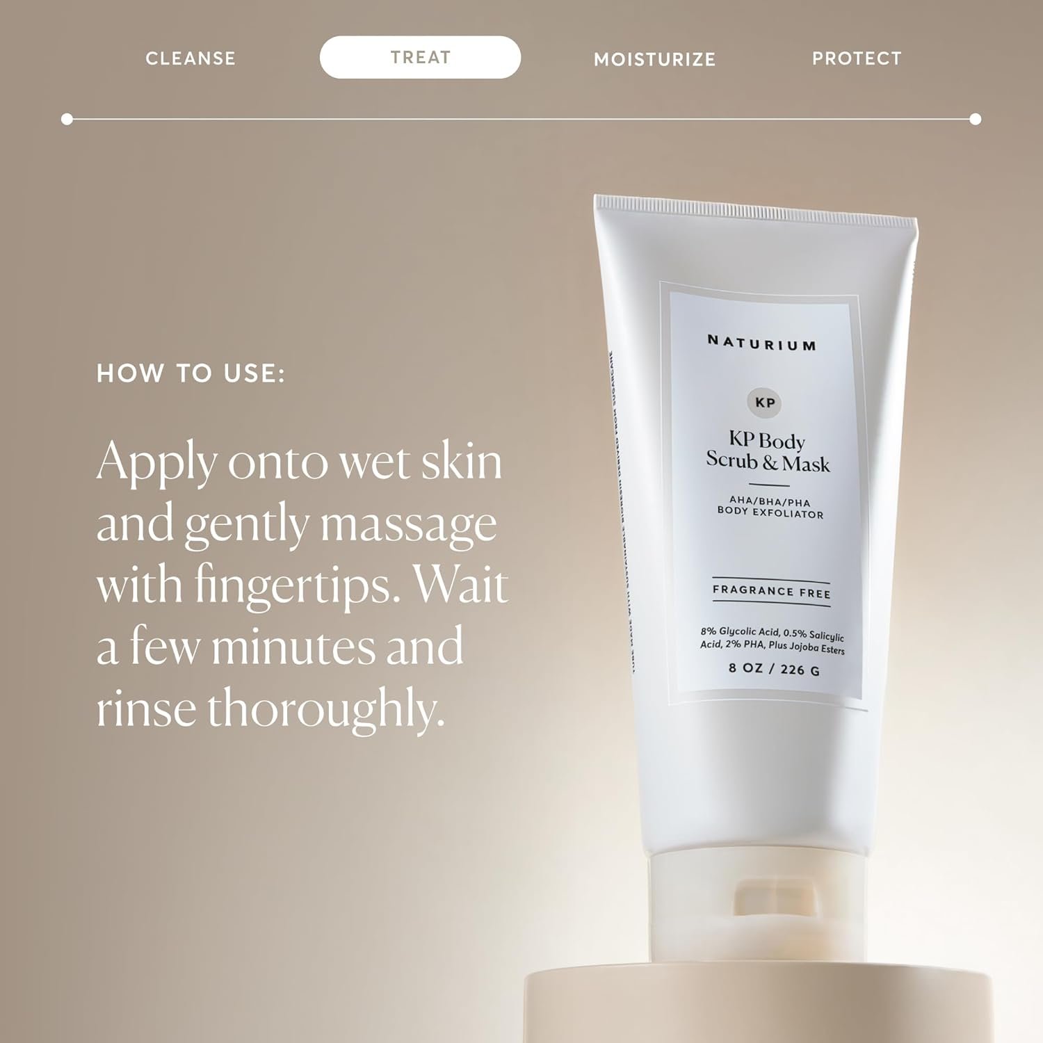 Naturium KP Body Scrub & Mask for Keratosis Pilaris, Bump Eraser Shower Scrub & Exfoliator for Skin, 8 oz - Image 6