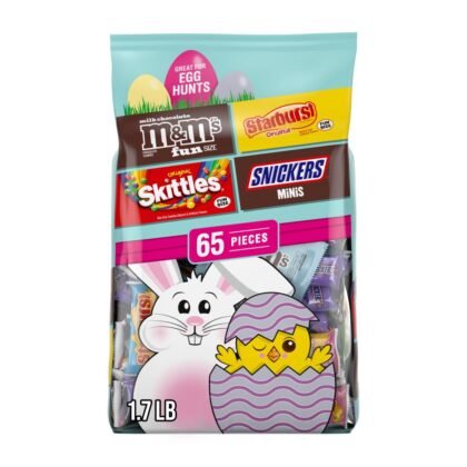 M&M'S, SKITTLES Original, SNICKERS, MILKY WAY & STARBURST Chocolate and Fruity Easter Candy for Easter Baskets and Eggs, 27.27 Ounce Bag