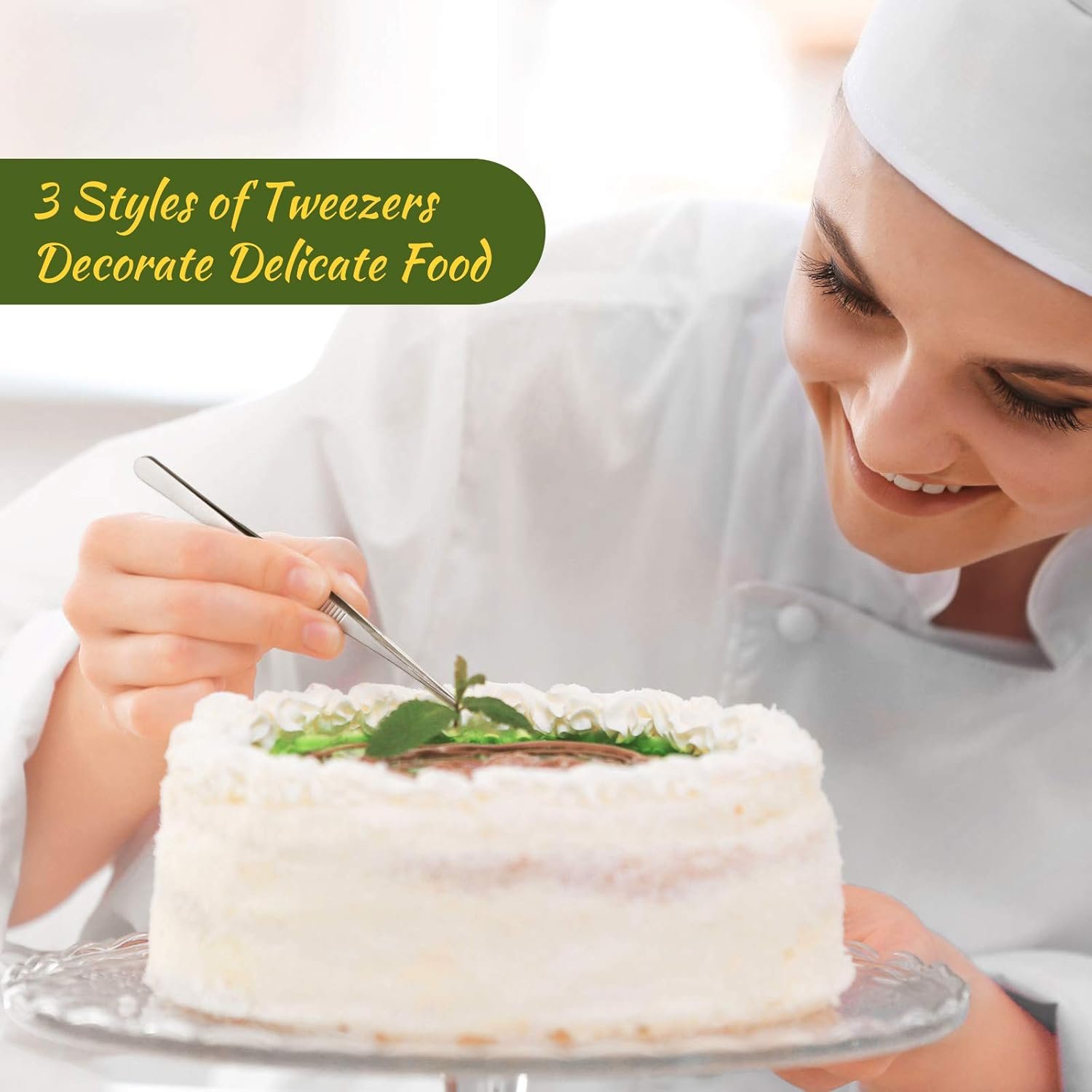 17 Pieces Candy Dipping Tools Set Culinary Decorating Spoons Chocolate Dipping Scoop Kitchen Cooking Tweezers Tongs Icing Spatula for Decorative Plates Making Desserts - Image 5