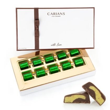 CARIANS Dubai Chocolate Gift Box, Chocolate Candy with Pistachio and Kunafa, Individually Wrapped Chocolate, Great for Gift Giving and Anniversary, 10 Pc