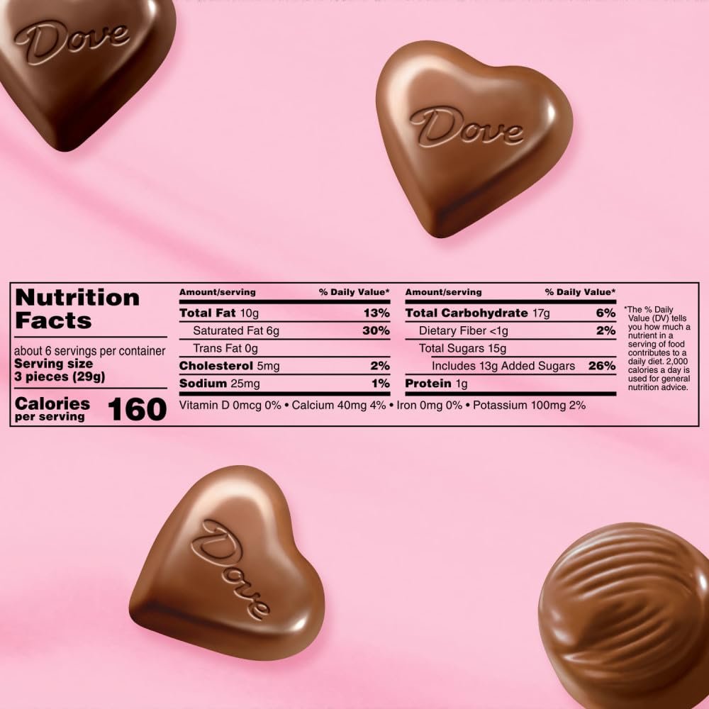 DOVE Assorted Chocolate Hearts & Truffles, 5.82 oz Heart Tin, Valentine Candy - Image 2