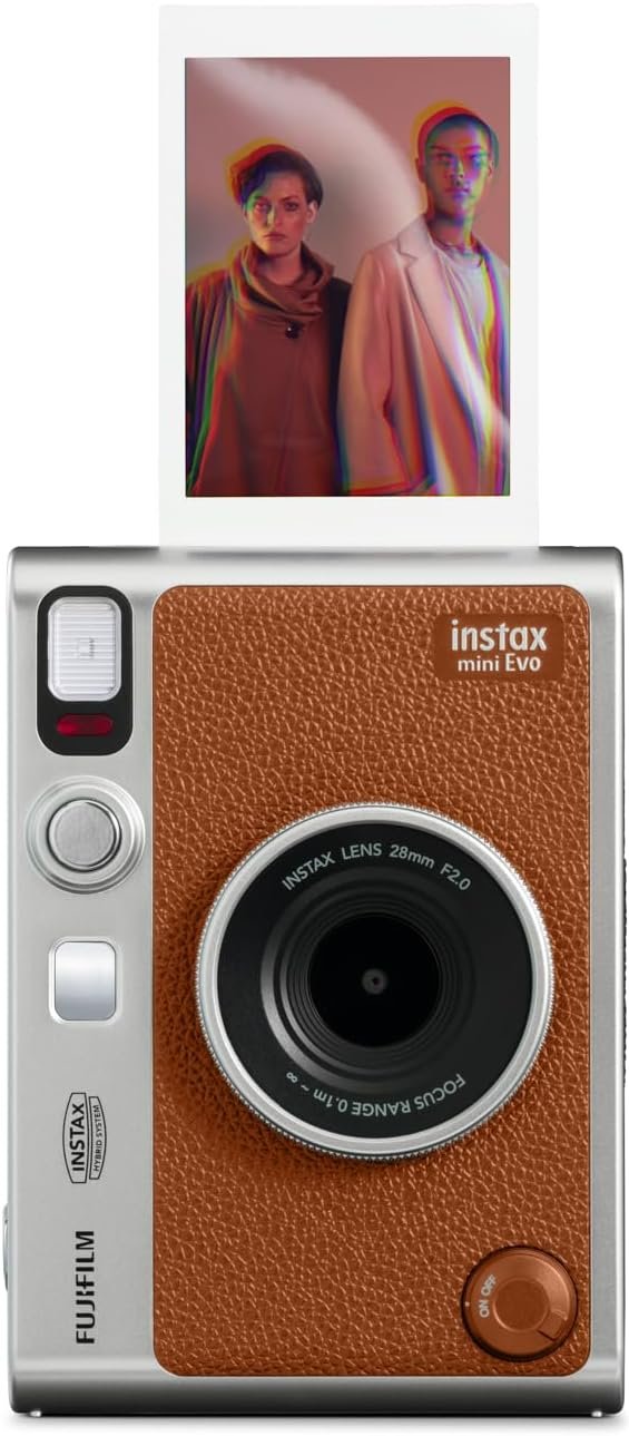 Fujifilm Instax Mini EVO Instant Camera - Brown