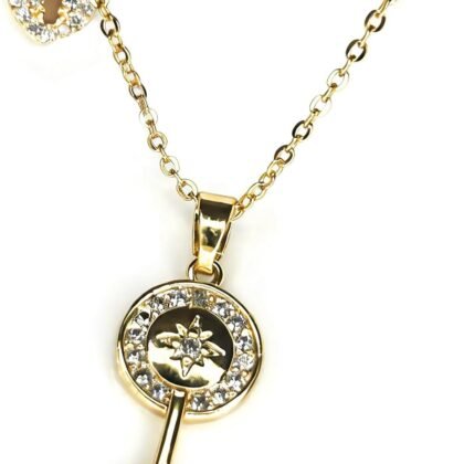 Dainty Gold Heart Lock and Key Pendant Charm Choker Necklace for Women Small Cute Delicate CZ Vintage Gold Victorian Renaissance Love Heart Necklace Antique Jewelry Accessories for Girlfriend Wife