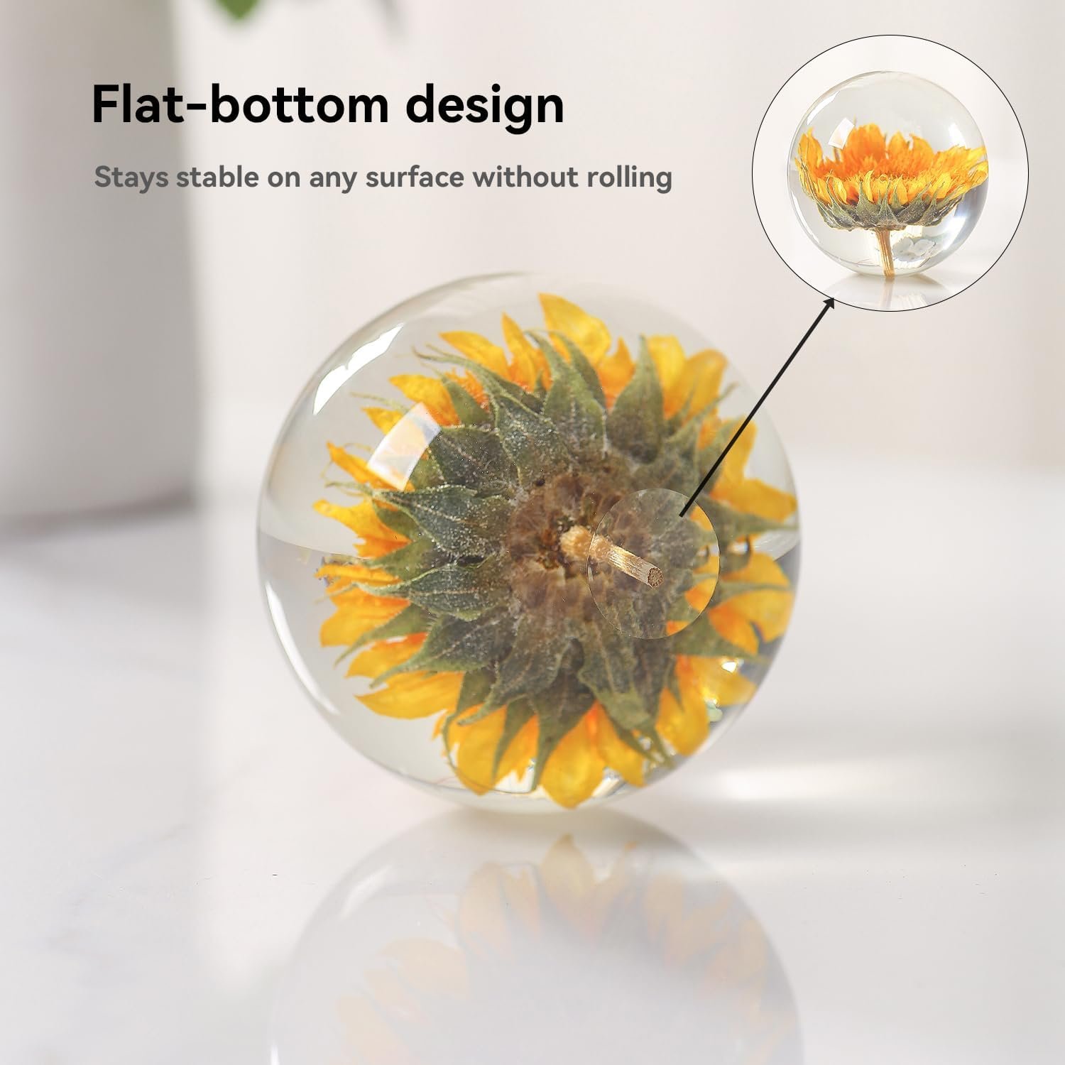 7cm Diameter Sunflowers wood Mechanism Music Box with Night Light You are my sunshine gift for Restaurant Bedroom Bar Coffee Shop Gifts for Women Mom Mother's Day Valentine's Day anniversary birthday - Image 3