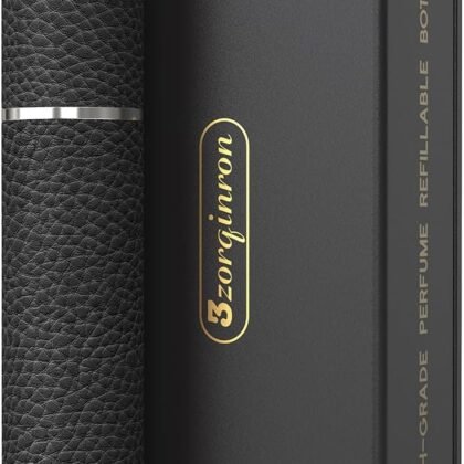 10ML Genuine Leather Atomizer Sprayer for Perfume - Portable Mini Cologne Sprayer for Woman Man - Perfume Travel Refillable Bottle,Travel Essential Fragrance Spray Bottle (Black)