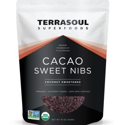 Terrasoul Superfoods Organic Sweet Cacao Nibs, 1 Pound