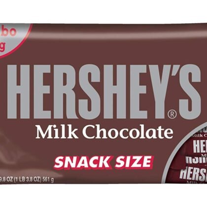 HERSHEY'S Milk Chocolate Snack Size, Candy Jumbo Bag, 19.8 oz