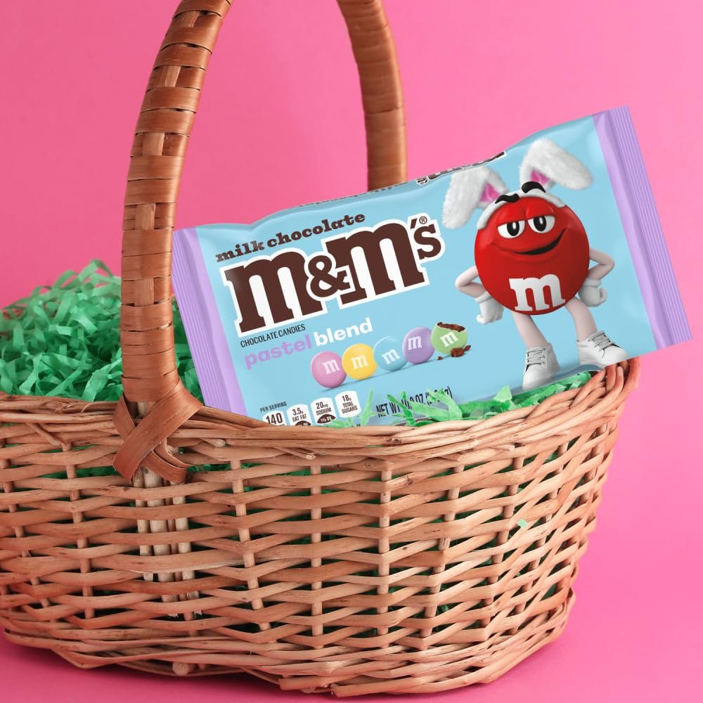 M&M'S Milk Chocolate Easter Candy, Chocolate for Easter Basket Stuffers, Eggs, 10 Ounce Bag - Image 6
