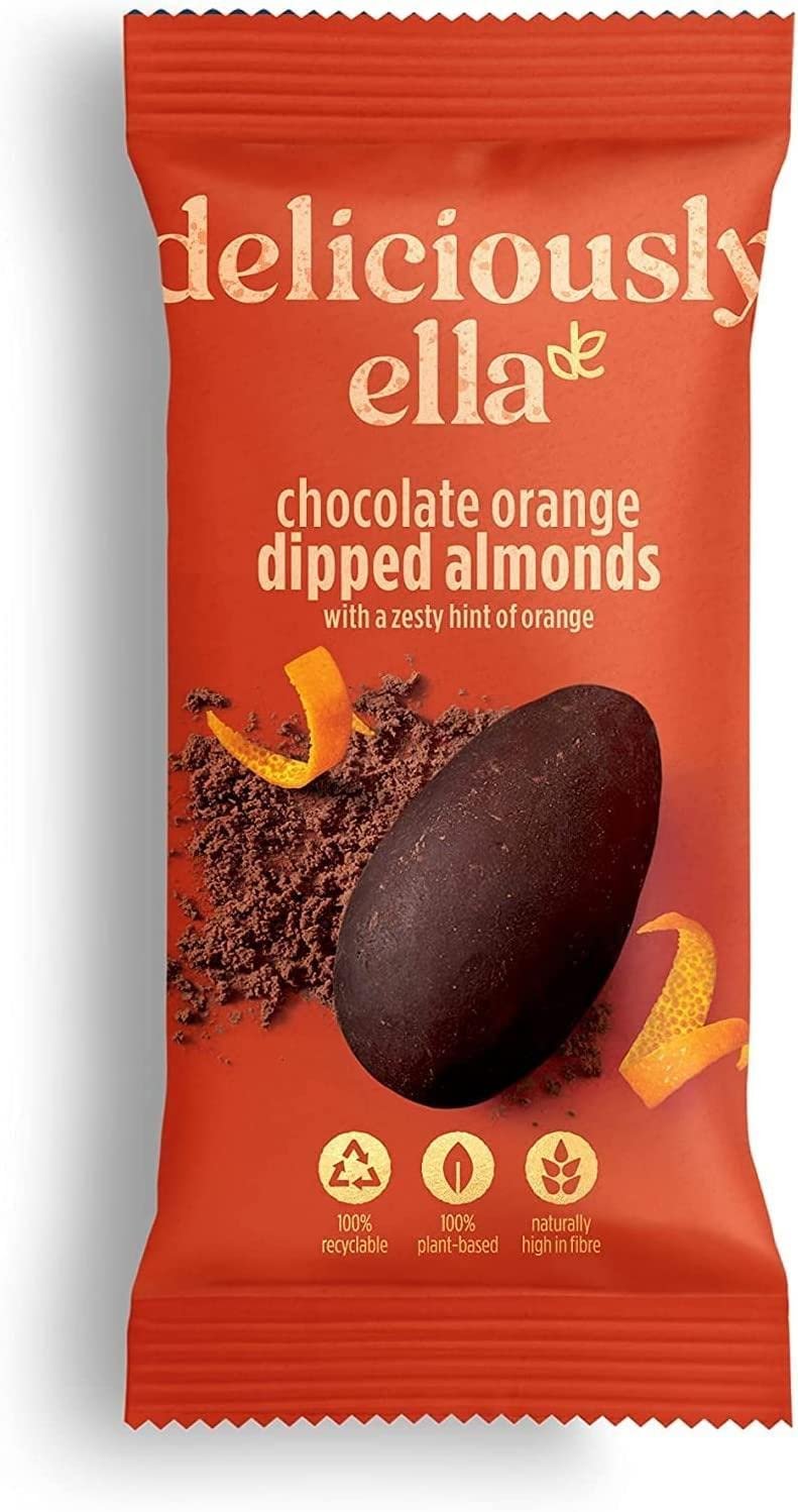 DELICIOUSLY ELLA Chocolate Orange Dipped Almonds, 30 GR