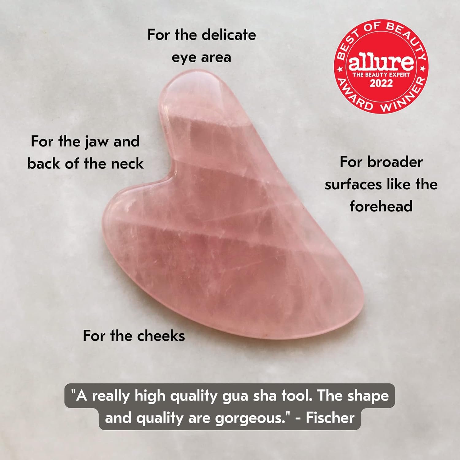 Mount Lai Rose Quartz Gua Sha Facial Tools, Pink Quartz Gua Sha Facial Tools Set and Roller, Guasha Tool for Face to Relieve Muscle Tension and Reduce Puffiness, Anti Aging Skin Care Sets for Women - Image 5