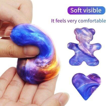 6 Pack Galaxy Slime Eggs Stress Relief Toys for Kids Boys Girls Easter Basket Stuffers Gifts Party Favors Filled Egg for Kids Boys Girls Toddlers