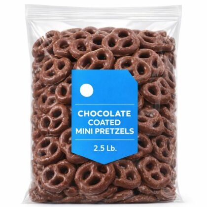 Milk Chocolate Covered Pretzels 2.5 LB Bag – Salted Pretzel Snacks in Rich Creamy Milk Chocolate Coating – Bulk Party Snack Size 512190