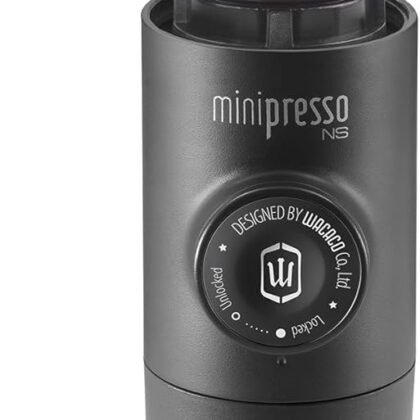 WACACO Minipresso NS, Portable Espresso Machine, Compatible Original NS Capsules, Travel Coffee Maker, Manually Operated from Piston Action