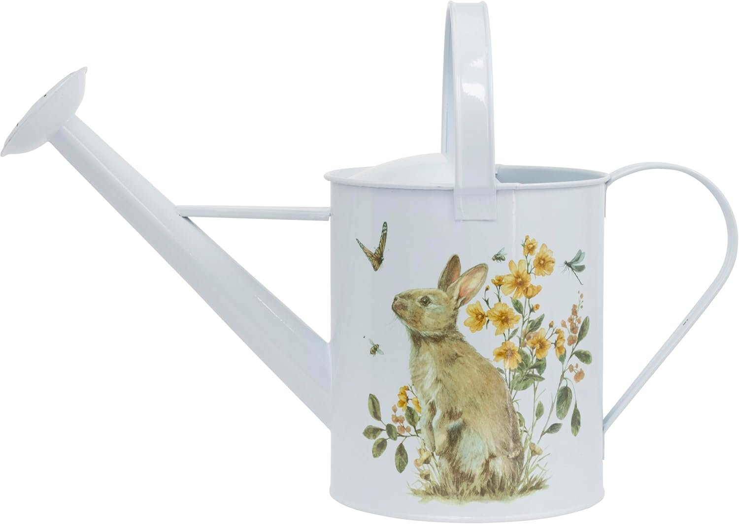 Boston International Galvanized Metal 16.25" Long Watering Can, Garden Rabbit