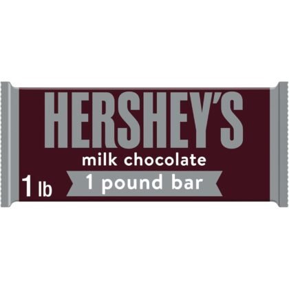 HERSHEY'S Milk Chocolate Candy Gift Bar, Perfect Holiday Candy, and Stocking Stuffers, 1 lb