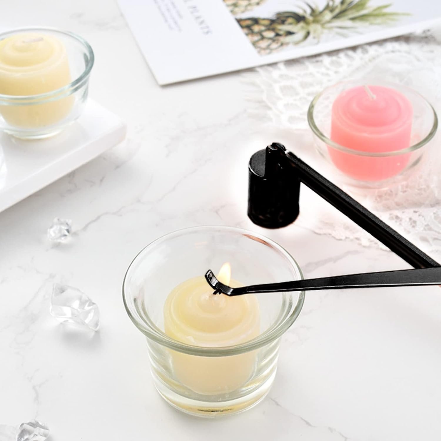 3 in 1 Candle Accessory Set,Candle Care Kit,Candle Wick Trimmer,Wick Dipper with Gift Packaging(Black) - Image 7