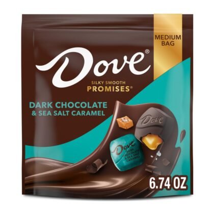 DOVE PROMISES Easter Dark Chocolate & Sea Salted Caramel Candy, 6.74 Oz Bag