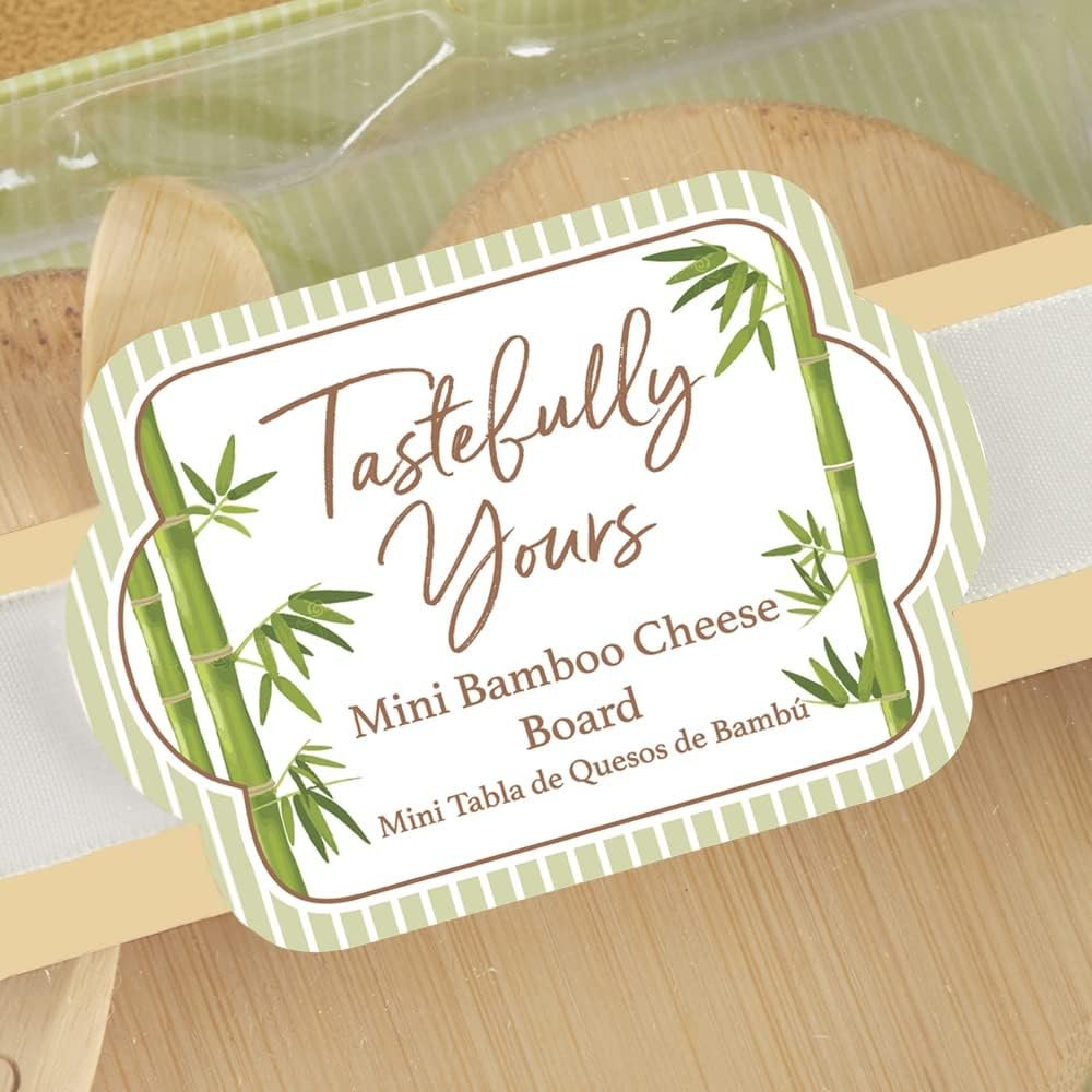 Kate Aspen Tastefully Yours Heart-Shaped Bamboo Cheese Board, Miniature Cutting Board, Sage Green/Brown, 4.5" H x 5" W, One Size - Image 5