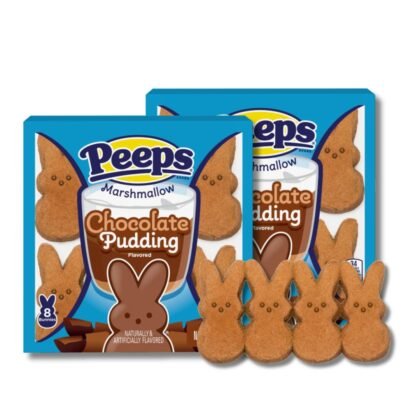 Peeps Marshmallow Bunnies - Chocolate Pudding - Pack of 2-8 Count Boxes