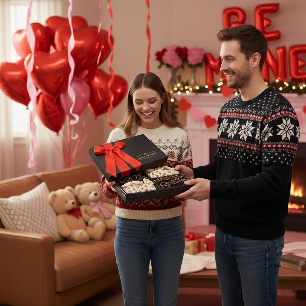 Chocolate Covered Yogurt Pretzel Gift Box - Gourmet Gift Basket Peppermint - Food Gift Basket - Chocolate Food Gifts for Men and Women - Image 3