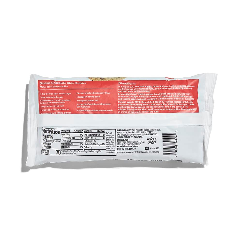 365 by Whole Foods Market, Semi-Sweet Chocolate Baking Chips, 12 oz - Image 2