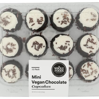 Whole Foods Market Kitchens, Mini Vegan Chocolate Cupcakes 12pk, 12.5 oz