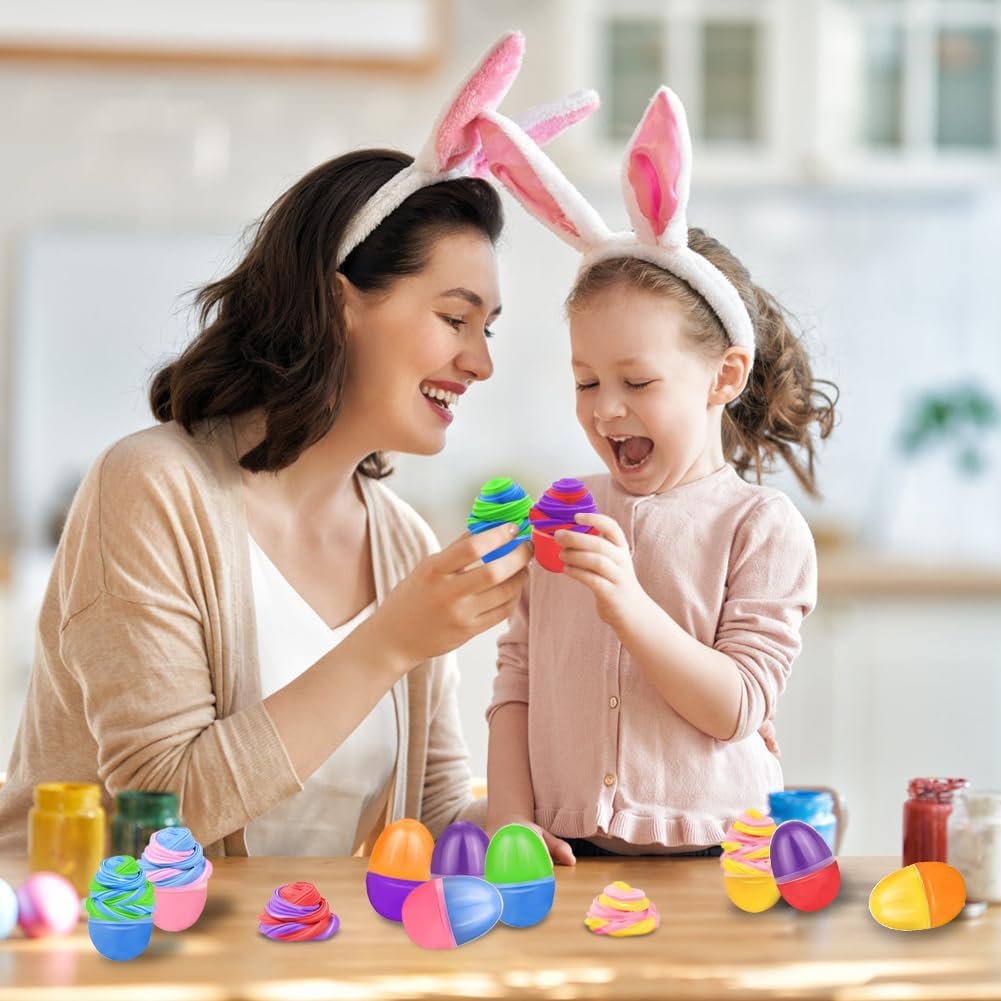 24Pcs Prefilled Easter Eggs Butter Slime Kit, Easter Basket Stuffers Fillers Butter Slime Kit Putty Slime Stretchy Non-Sticky Stress Relief Toy for Boys Girls - Image 5