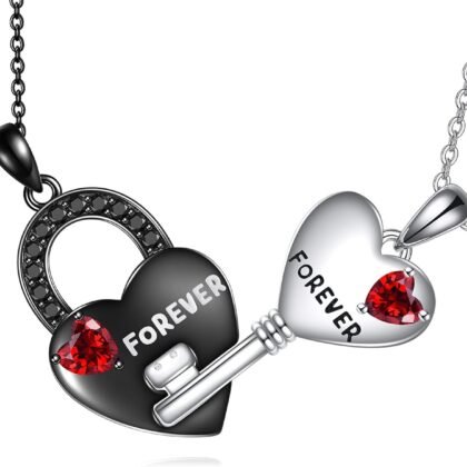 2pcs Matching Necklaces 925 Sterling Silver Good Friends Pendant BFF Jewelry Gifts for Women Sisters Couples