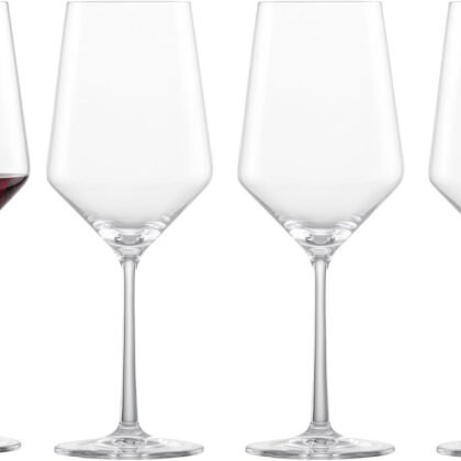 ZWIESEL GLAS Pure Cabernet Red Wine Glass (Set of 4), Graceful Wine Glasses for Red Wine, Dishwasher-Safe Tritan Crystal Glasses, Made in Germany (19 Ounce)