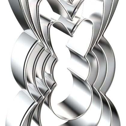 Easter Bunny Cookie Cutter Set - 5 inch, 4 inch, 3 inch, 2 inch - 4 Piece Large Rabbit Cookie Cutters Shapes Molds - Stainless Steel