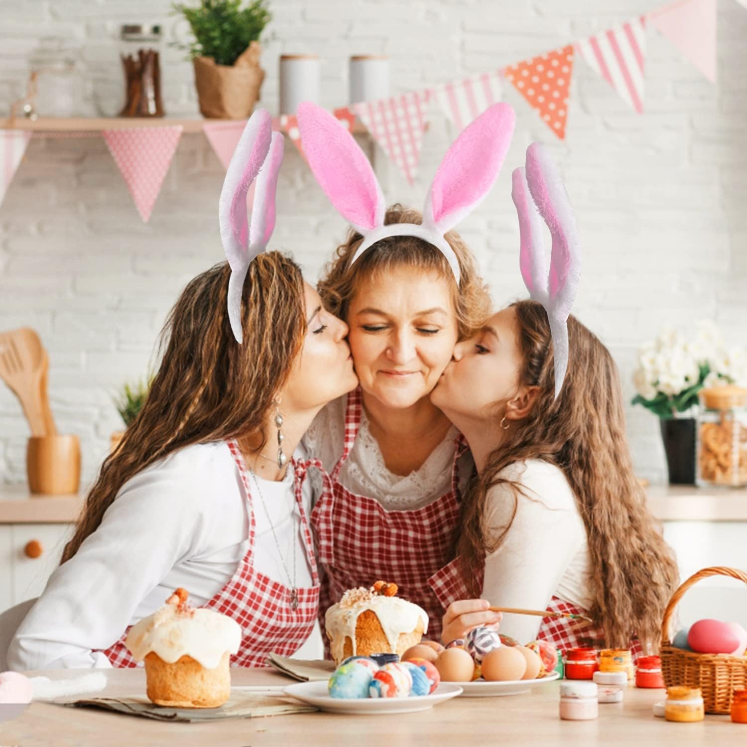 12 PCS Bunny Ear Headband,Plush Bunny Ears,Easter Cosplay Party Favor,Cosplay Party Costume Accessories for Kids and Adults - Image 6