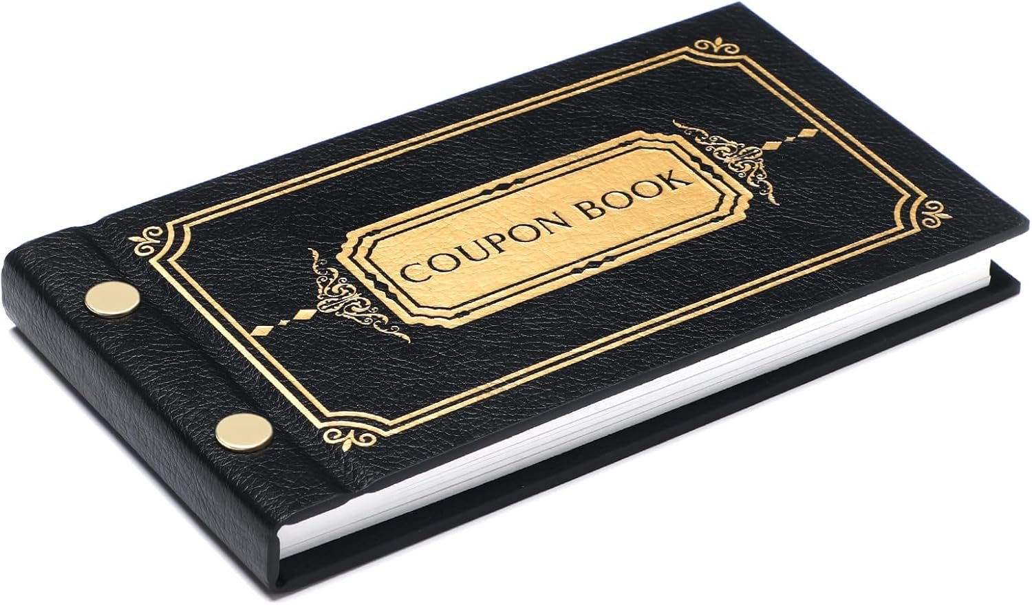 Classic Leather Blank Coupon Book- 30 DIY Coupons, Valentines Day Gifts for Him Her, Valentines Gift for Husband, Wife, Boyfriend, Girlfriend, Unique Anniversary Vday Gifts for Couples